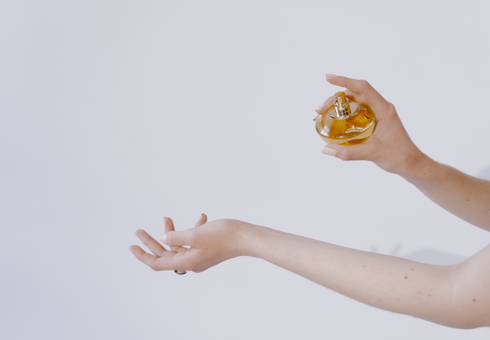 A Person Holding a Perfume Bottle